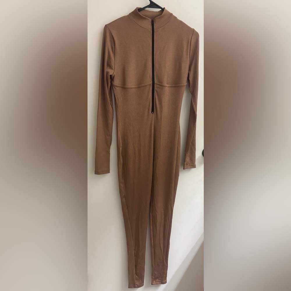 Ribbed Body Jumpsuit